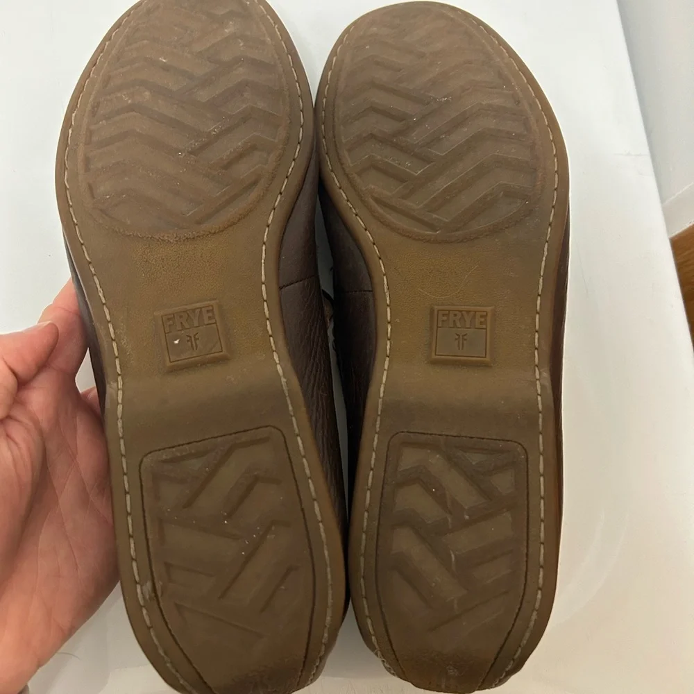 Frye Dark‎ Brown Leather Slip-On Loafers